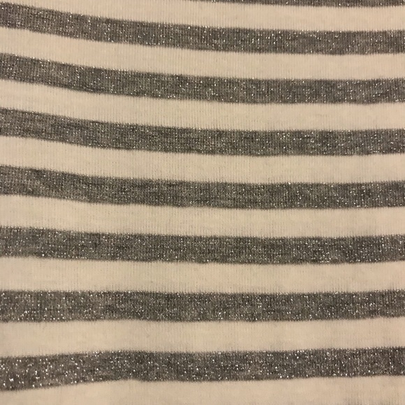 Talbots silver and white stripe top - Picture 4 of 4
